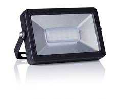 Smartwares 10.025.77 Foco LED exterior 10W 650lm luz natural blanca FL1-B10B, Negro