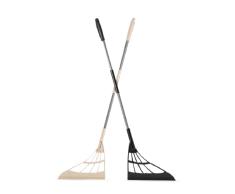 Smart Broom Kaki- Escoba Mágica, Recogedor de Silicona, Cabezal TPR, Multi Función, Multi Superficie, Limpiacristales, Portátil, Diseño Ergonómico, Acero Inoxidable