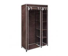 TrAdE shop Traesio Armario guardarropa Tela TNT 110Â x 46Â x h175Â cm Cabina Perchero Acero