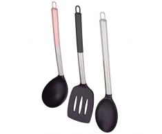 San Ignacio Q2821 Set de Utensilios de Cocina Nylon, Negro