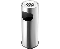 Helit h2516000 â de acero inoxidable Cenicero de pie con recipiente interior plata