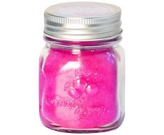Candele DAurora Velas de Aurora Anna Perfumada en Tarro Con Tapa de Cristal, Cera, Rosa, 6,5 X 6,5 X 8,5 cm