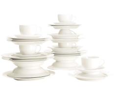 Maxwell & Williams P208 - Vajilla en Caja de Regalo, Porcelana, 30 Piezas, Color Blanco
