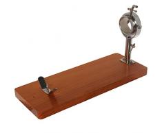 DRW Jamonero de Madera de Acacia y Metal en Color Natural y Cromado 54 x 20 x 30 cm