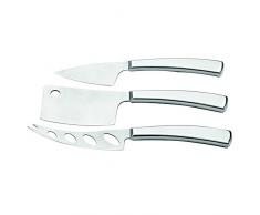 Weis - Juego de Cuchillos de Queso (3 Piezas, Acero Inoxidable, Plata, 21 x 10 x 10 cm)