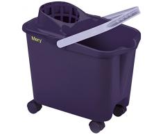 Mery 0325.39 Cubo con Ruedas, Polipropileno, Morado, 25.5x39x36.5 cm