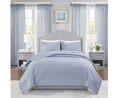 Comfort Spaces Ropa de Cama Ligera para Todas Las Estaciones, Fundas a Juego, Microfibra, Azul, Individual XL (66 x 90 Pulgadas)