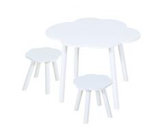 Mesa y sillas para niños Nube Blanca