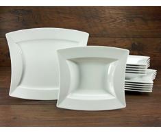Creatable 19957, Serie Sailing Blanco, Cocina Vajilla 12Â Piezas Vajilla, Porcelana, Blanco, 36Â x 24Â x 32Â cm, 12Â Unidades