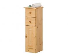 LifeStyleDesign Armario Rico 1Â Puerta, Madera, Barnizado y Encerado, 30Â x 30Â x 90Â cm