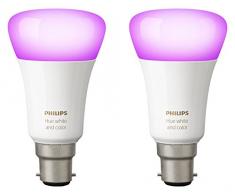 Philips Hue 2 focos white and colour ambiance LED 6,5 W E14 de luz blanca y coloreada para el sistema personal de iluminación inalámbrica