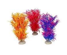 Aqua Della, Planta Artificial Colorida de plÃ¡stico Flexible HYDRILLA L - 27 cm, pie Resistente, Ofrece refugios y Lugares de reproducciÃ³n, Apto para acuarios y terrarios