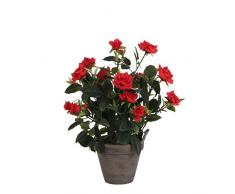 MICA Decorations 948333 de T Planta Artificial, plástico, 25 x 25 x 33 cm, color rojo