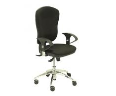 Piqueras y Crespo Silla Moral sincro Tela Negra Brazos Regulables, PVC, único