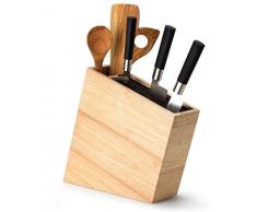 Continenta 3317 - Bloque de cuchillos con inserción flexible (incluye papelera para utensilios), color marrón claro