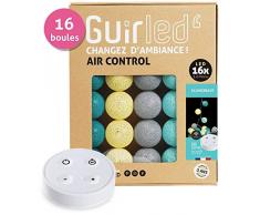 Guirnalda luminosa Bolas de algodón LED USB â incluye mando a distancia inalámbrico â Cargador doble USB 2 A â 4 intensidades â 16 bolas â Escandinavo
