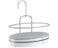 MetaltexÂ âÂ Estante de Ducha Orbit, Color Blanco/Plata