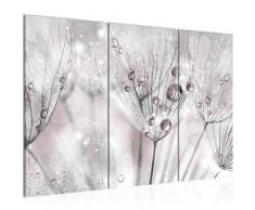 Runa Art Diente LeÃ³n Cuadro Decorativo para Sala XXL Rosa Gris Naturaleza 120 x 80 cm 3 Piezas DecoraciÃ³n de Pared 019931a