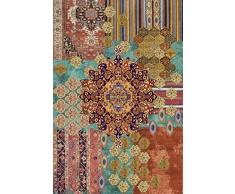 Vilber Bohemian Nomad Alfombra, Vinilo, Multicolor, 153x200x0.2cm