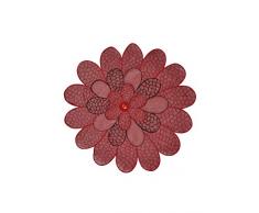 Bellanda 2073 â 30 Flor Manteles Individuales, 50% Poliamida, 50% poliéster, Rojo, 30 x 30 x 0.50 cm