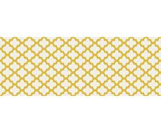 VINILIKO, Alfombra de vinilo, Celosia, Amarillo y Blanco, 66x180 cm