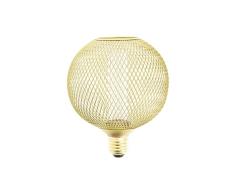 Xanlite - RFDHE150BCAL - Bombilla decorativa Jaula - Bola - Casquillo E27 - Holograma - Blanco cÃ¡lido - Temperatura de color 1800K - 4W - Dorado - Bajo consumo