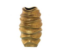 Jarron de sobremesa de Ceramica en Dorado 22x34cm