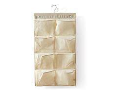 easystorage Caja Vertical, Tela, Blanco, 46Â x 9Â x 84Â cm