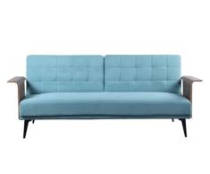 DRW Sofa Cama 2 plazas abatible Verde Menta Madera eucalipto 130X77X83 cm