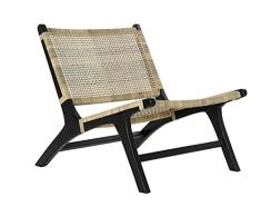 DT MB-182318 Butaca Teca Ratan, 65 X 78 X 68, Negro