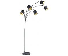 Reality Lámpara de Pie Decorativo Moderno Tommy, incluida, Apto para Bombillas LED retrofit, Negro mate