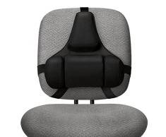 Fellowes Professional Series - Cojín lumbar ergonómico, protección antibacteriana, color negro