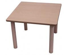 Mobeduc Mesa Infantil Cuadrada 80x80 cm (Talla 0), Haya, Haya, 80 x 80 cm