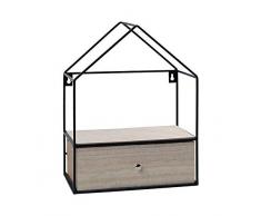 BigBuy Home Cajonera (1 Cajon) 112000, Metal, Multicolor, Talla única, 4 Unidades