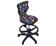 Good Chair pr-sss4dcwk + P Storia Silla para niños, diseño de Twist Dinosaurios con reposapiés poliéster, 53 x 53 x 96 cm
