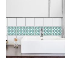PLAGE Adhesivos para Azulejos y decoración de la Pared, Vinilo, Turquesa, 15x15cm