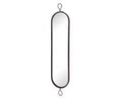 Espejo de jardÃn con Forma Ovalada de Metal Grande, 155 cm x 31 cm