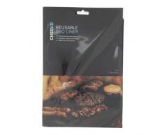 Chef Aid Bandeja de barbacoa reutilizable de 50 x 40 cm, antiadherente, para asar y cocinar al aire libre, tambiÃ©n apto para uso en horno interior y en color negro