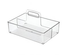 InterDesign Linus - Organizador integral, para gabinete de cocina, cuarto de baño - mediano - Claro