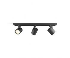 Philips Hue Hue White Ambiance Barra de 3 Focos GU10, 4 W, Negro, 3 puntos de luz