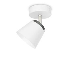 Philips myLiving Dender - Barra de focos, LED, 1 luz, cepillado, iluminación interior, luz blanca cálida, IP20, color blanco