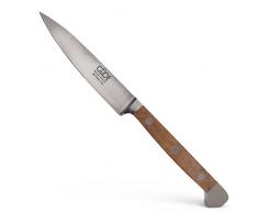 GÃDE Solingen - Cuchillo mechador forjado, 10 cm, madera de nogal, ALPHA-WALNUT - doble virola, Hecho a mano en Alemania