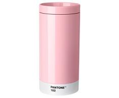 Pantone Vaso de Viaje, Acero Inoxidable, ABS, Light Pink 182, 7.5 x 7.5 x 16.4 cm