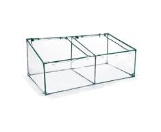 Relaxdays Invernadero Pequeño, 71x183x93 cm, Mini Huerto Verduras, Cubierta PVC, 2 Puertas, Acero, Transparente y Verde, 60% plástico 40%