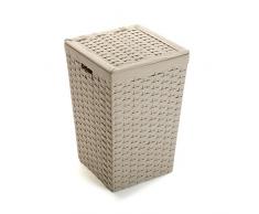Versa 19890300 Cesto para Ropa, Tela, Beige, 39x29x55 cm