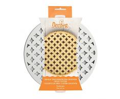DECORA Cortador de Tapa de Masa arabesco Color Blanco, 30Â cm