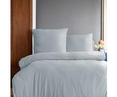 Komfortec Juego de Cama de 3 Piezas, Funda nórdica de 240 x 220 cm y 2 Fundas de Almohada de 80 x 80 cm, cepillada, 100% Microfibra, Color Gris