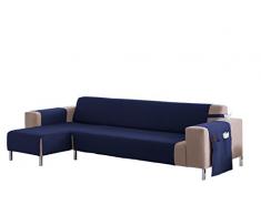 Martina Home Cubre sofá Chaise longue modelo Betta - Tela - Brazo izquierdo - color Marino - medida 240 cm ancho.