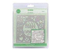 First Edition, figuras para manualidad de metal con diseño de Navidad para crear una escena nocturna, (almacenamiento magnético), acero, Gris, 6x6 With Love