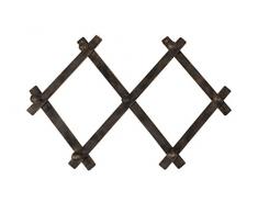 Amadeo Novell JH-130792 Perchero de Pared, Metal, Negro, 38x28x4 cm